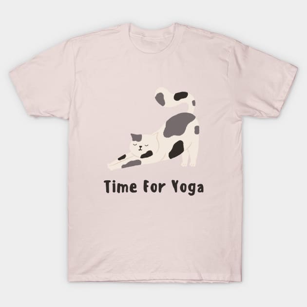 Time for yoga cat version T-Shirt by Pop on Elegance